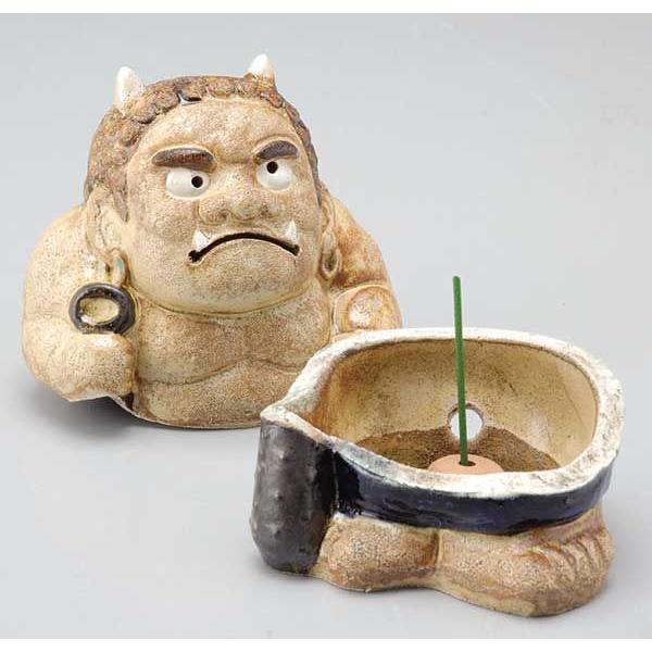 香炉 陶器/ 飾り香炉（福鬼） /アロマ プレゼント 贈り物 箱入り