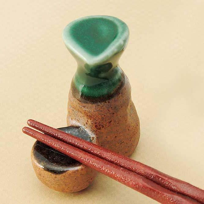 箸置き カトラリーレスト/ 居酒屋 箸置 織部 /徳利 盃 インテリア 業務