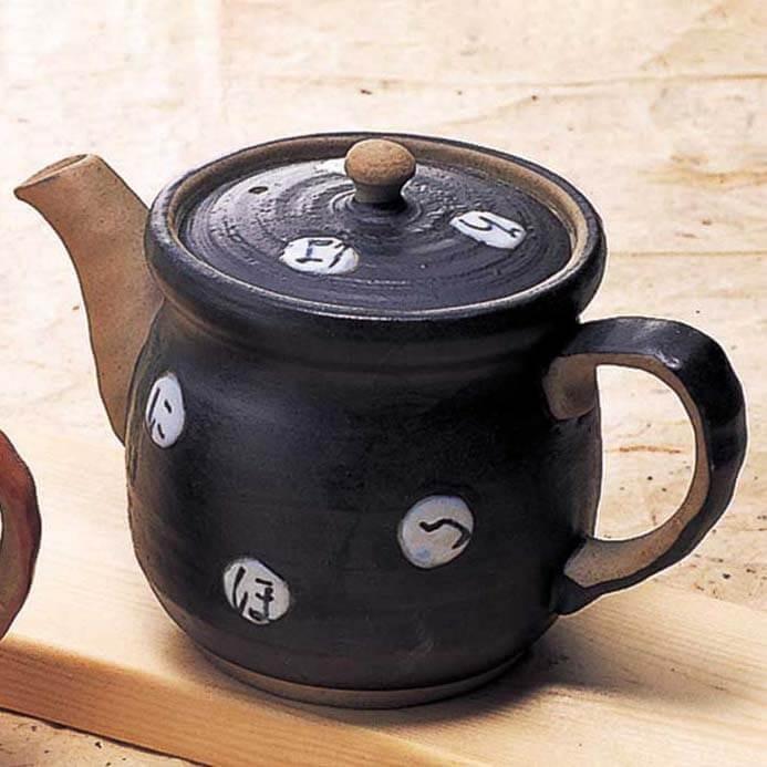 工房イロハ　ティーポット(陶器) ティーポット 土瓶 急須/ いろはポット（黒） /お茶 紅茶 業務用 家庭