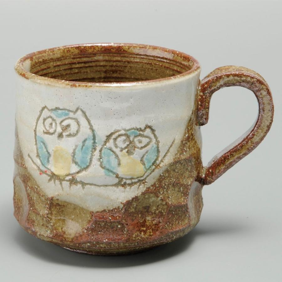 マグカップ かわいい/ プチマグ（フクロウ） /陶器 小さめ ふくろう 梟