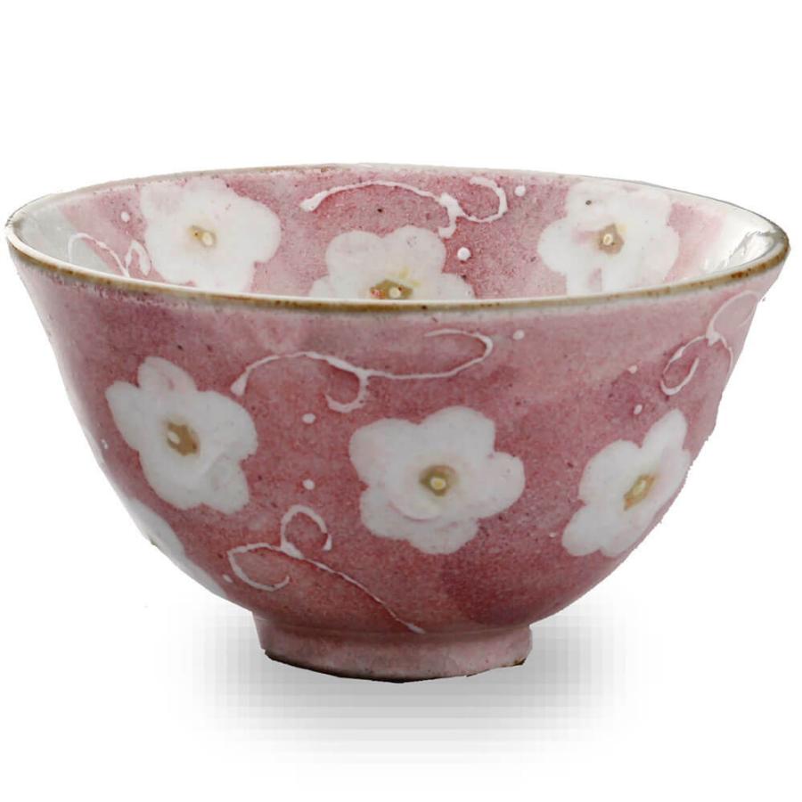 茶器　茶道　茶碗　手書き　ご飯茶碗　鳥　花　草　ベージュ系　大きめ　2個セット 199724034-r1.jpg