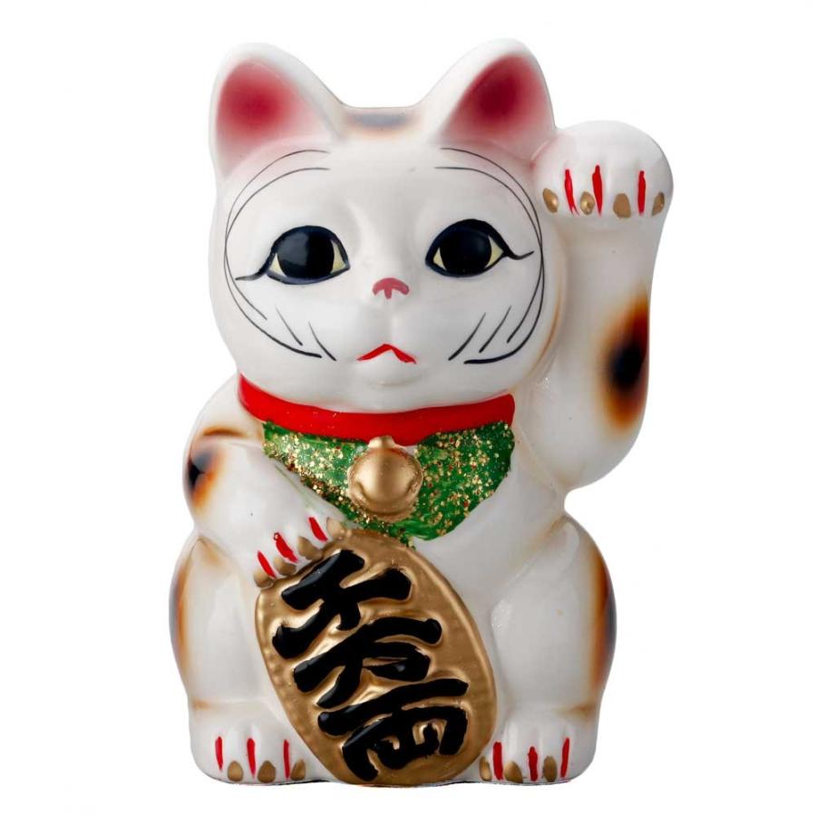 置物 インテリア ネコ 招き猫 開運 招福 縁起物/ 招猫（左手） /雑貨