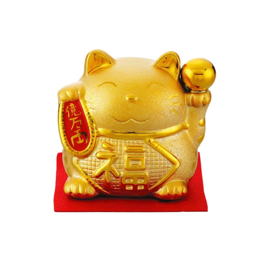 招き猫 置物 金運 縁起物/ 金運招きネコ・金球（大） /インテリア 開運 