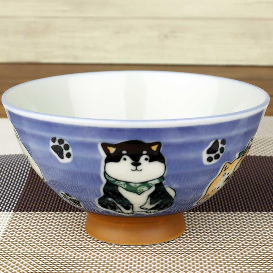 茶碗 柴犬 犬好き 飯碗 飯器/ ふろしき豆柴中平茶碗（水色） /しばいぬ