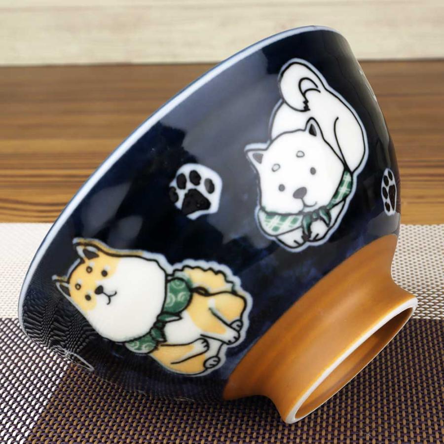 茶碗 柴犬 犬好き 飯碗 飯器/ ふろしき豆柴中平茶碗（藍） /しば