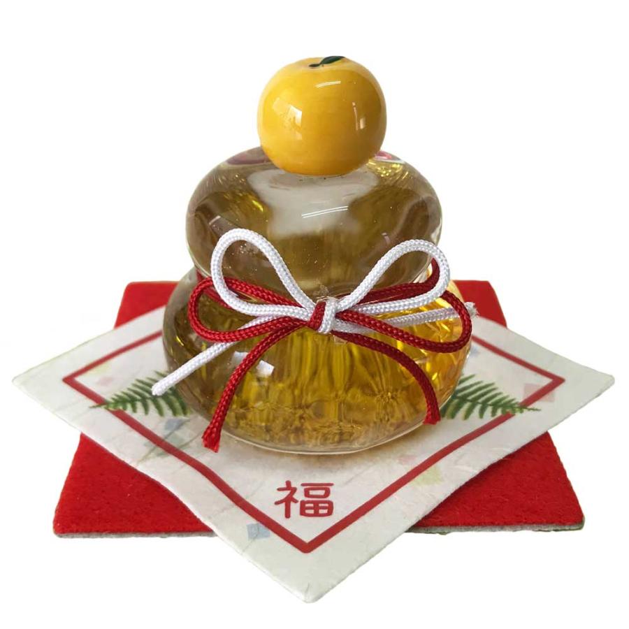 ガラス 置物 鏡餅 縁起物 正月 年始/ 硝子飾り /毎年使える 町内会