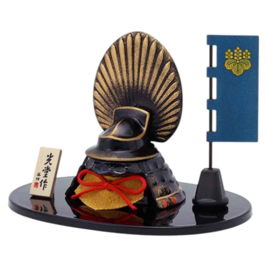 豊臣秀吉 かぶと 兜飾り レア 五月人形 コンパクト 陶器 小さい 兜 かぶと/ 錦彩豊臣秀吉兜 /こども