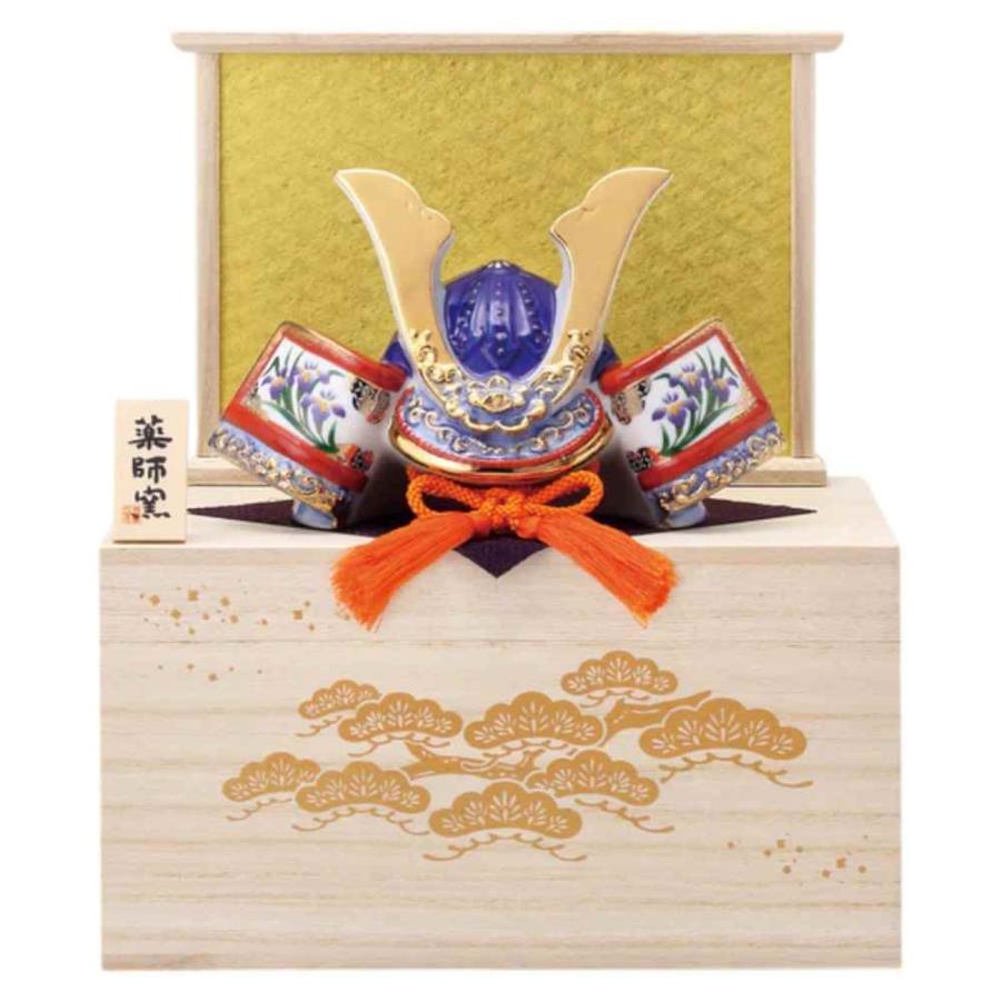 五月人形 コンパクト 陶器 小さい 兜 かぶと/ 染錦出世兜(尚武大 五月人形 コンパクト 陶器 小さい 兜 かぶと/ 染錦出世兜(尚武大