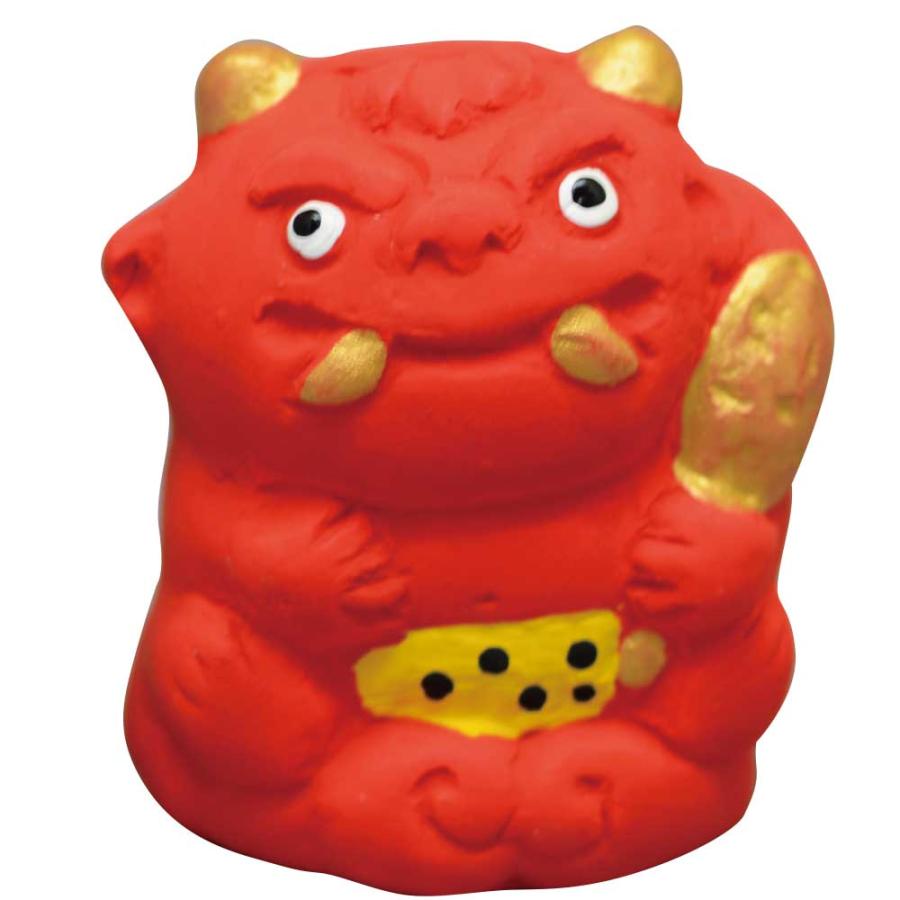 縁起物 置物 節分 セラミックのおみくじ/ 「セラみくじ」赤鬼 /粗品