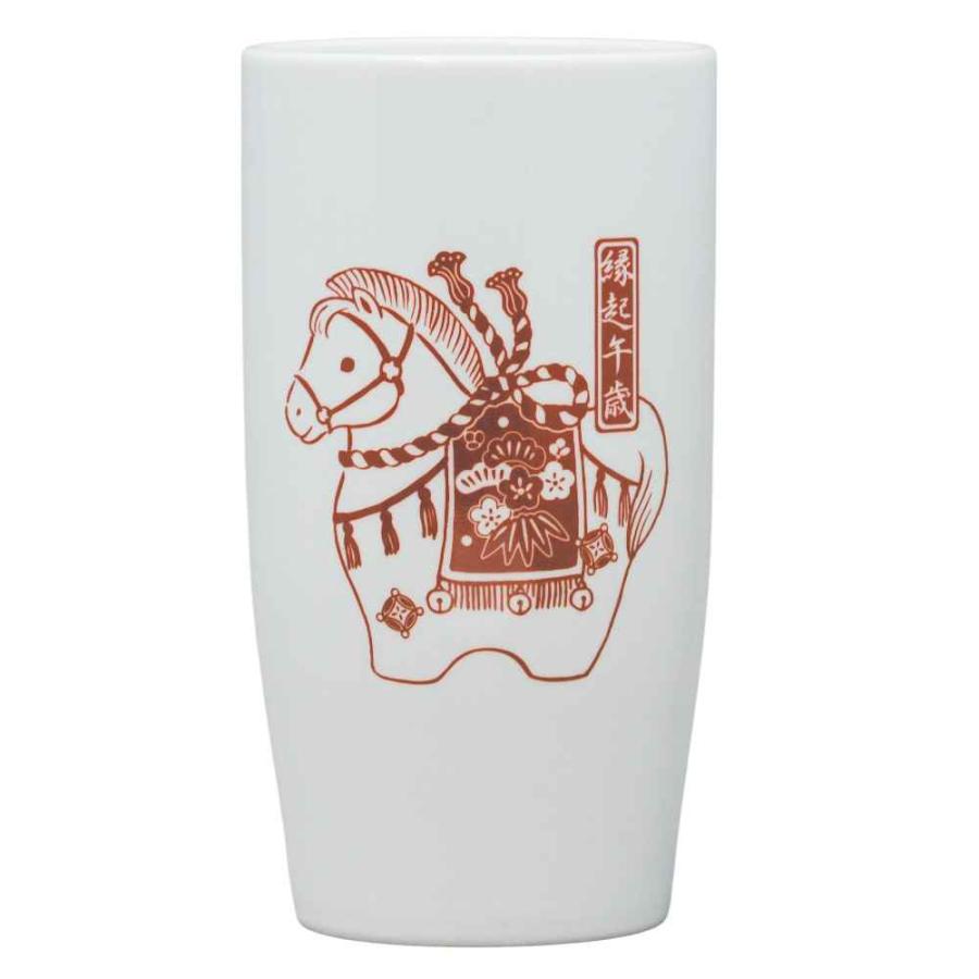 干支 午 置物 馬 うま 2026年/ タンブラー 縁起（赤） /粗品 販促 景品