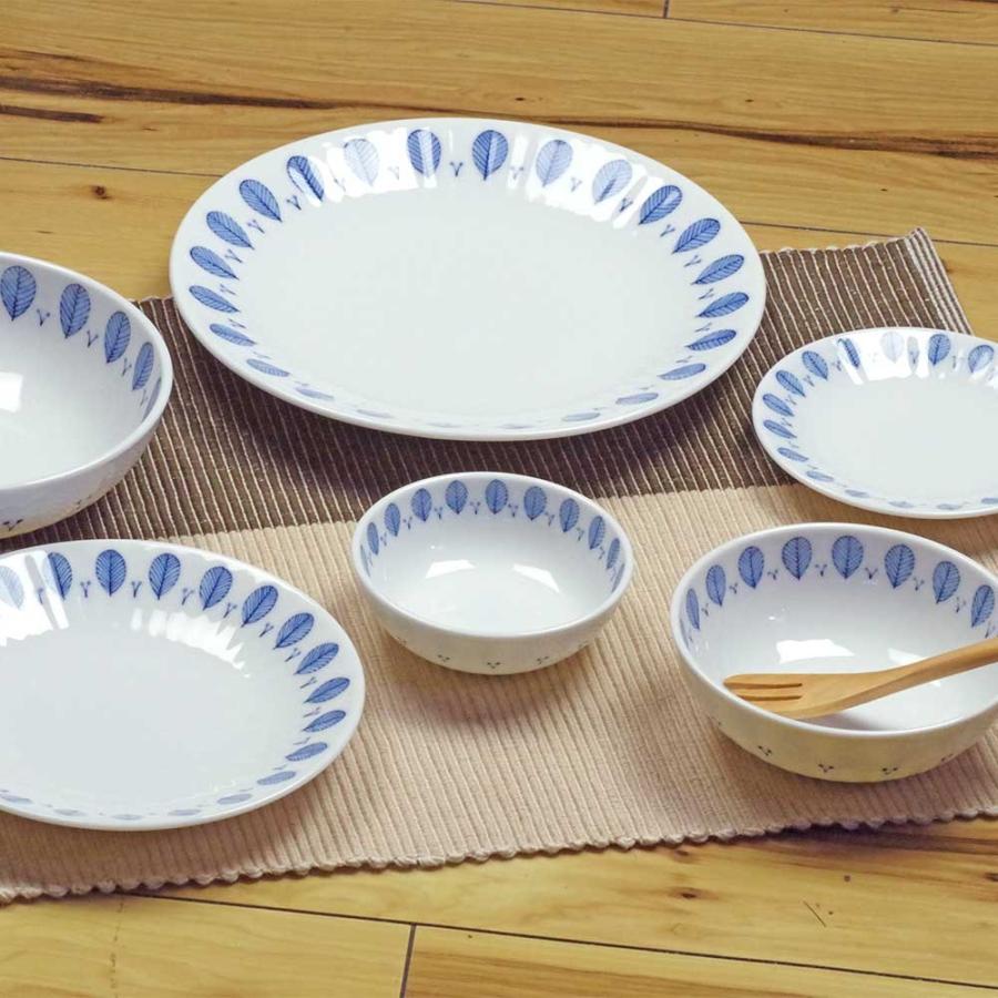 軽量 薄手 白磁 大皿/ ハーブミント7.0皿 直径22.3cm /食洗機OK 電子