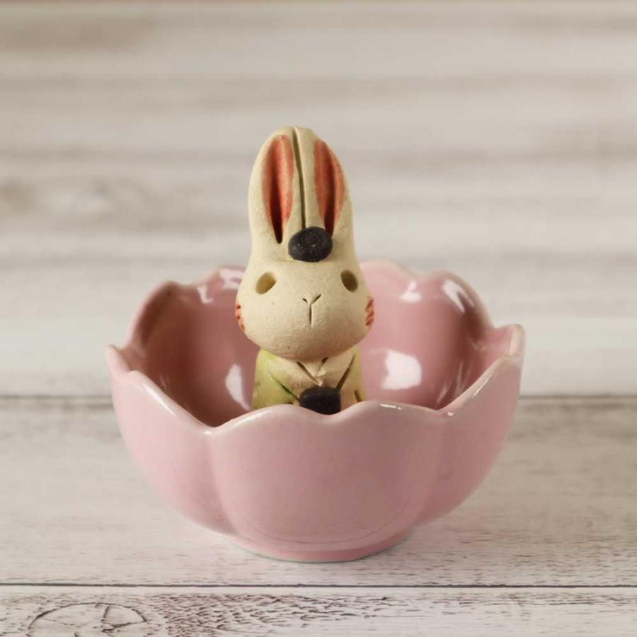 雛人形 コンパクト 陶器 小さい 可愛い ひな人形/ 桜花うさぎ雛 雛人形 コンパクト 陶器 小さい 可愛い ひな人形/ 桜花うさぎ雛