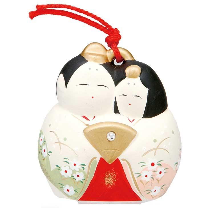 雛人形 コンパクト ガラス 小さい 可愛い ひな人形/ きらきら幸せ 土鈴