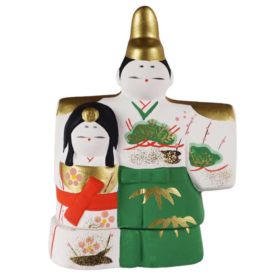 雛人形 コンパクト 陶器 小さい 可愛い ひな人形/ 平安雛雛香合
