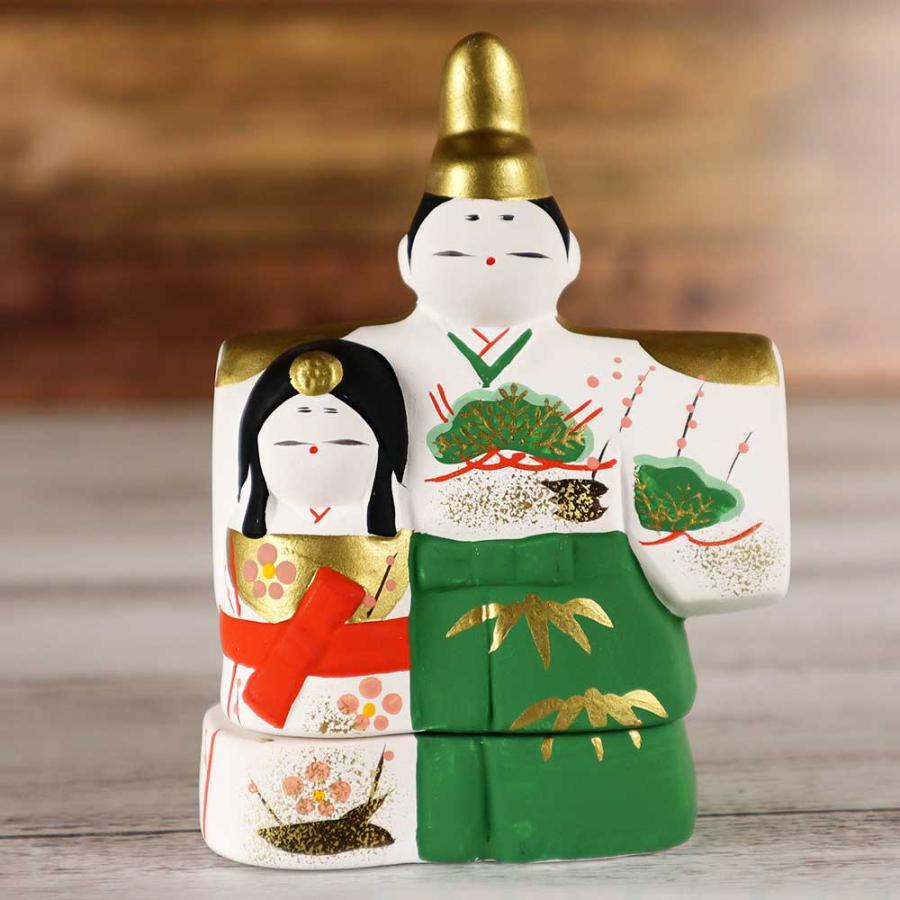 雛人形 コンパクト 陶器 小さい 可愛い ひな人形/ 平安雛雛香合