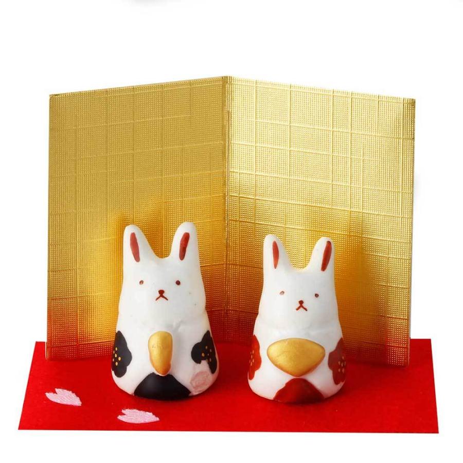 雛人形 コンパクト 陶器 小さい 可愛い 人形師の手作りひな人形 スタジオrr作 赤絵兎雛 ミニチュア 初節句 お雛様 おひな様 雛飾り Hinach Hk864 美濃のちゃわん屋さん 古林恩羅院 通販 Yahoo ショッピング