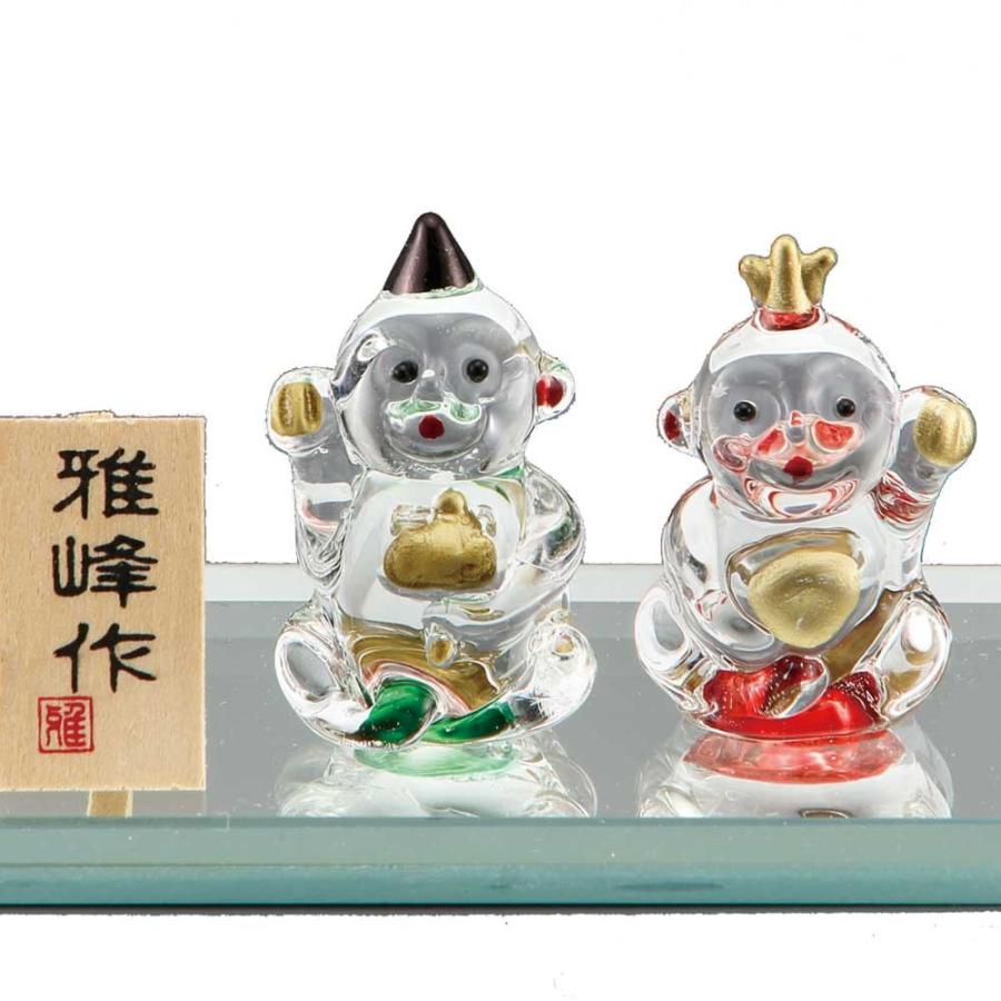 雛人形 コンパクト ガラス 小さい 可愛い ひな人形 ビードロ福雛 申 ミニチュア初節句お雛様おひな様雛飾り Hinan35 美濃のちゃわん屋さん 古林恩羅院 通販 Yahoo ショッピング