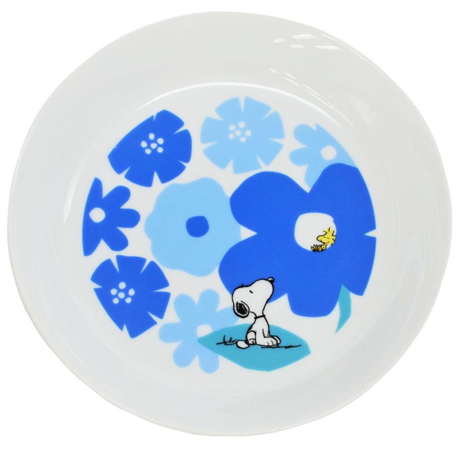 スヌーピー お皿 パン皿/ SNOOPY フラワーブルー パンプレート