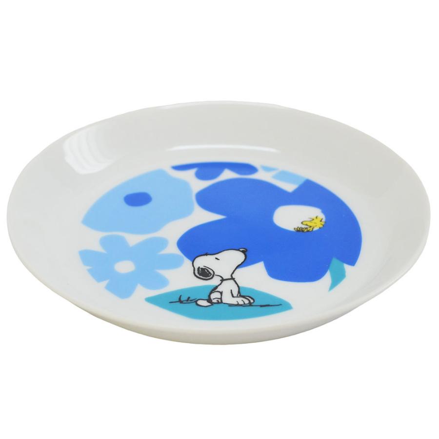 スヌーピー お皿 パン皿/ SNOOPY フラワーブルー パンプレート /可愛い