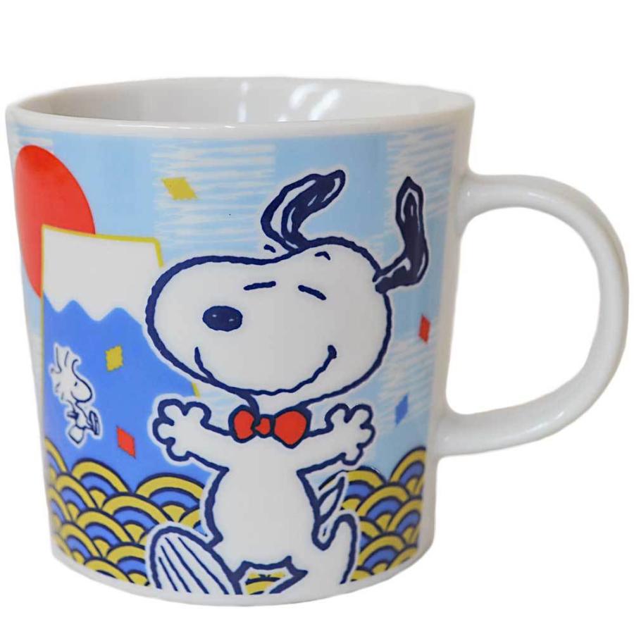 スヌーピー 富士山 マグカップ/ SNOOPY 迎春 マグカップ 富士（青