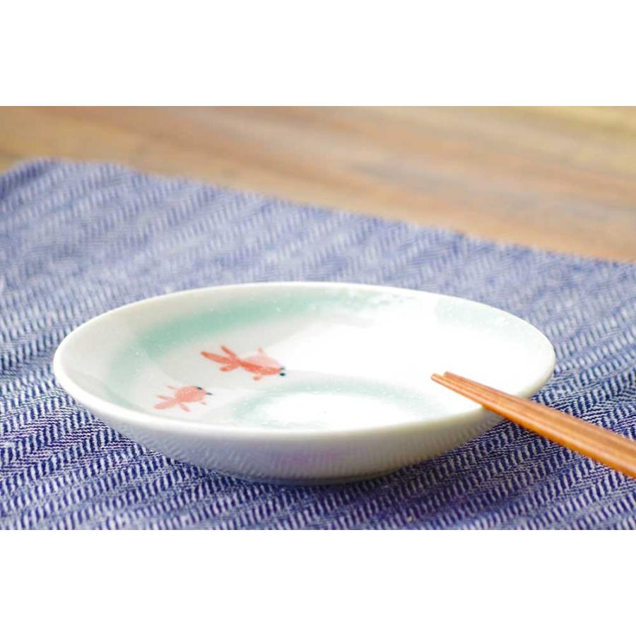 食器 金魚 清涼/ すいすい金魚3.8皿 /取り分け用小皿 タレ皿 薬味皿