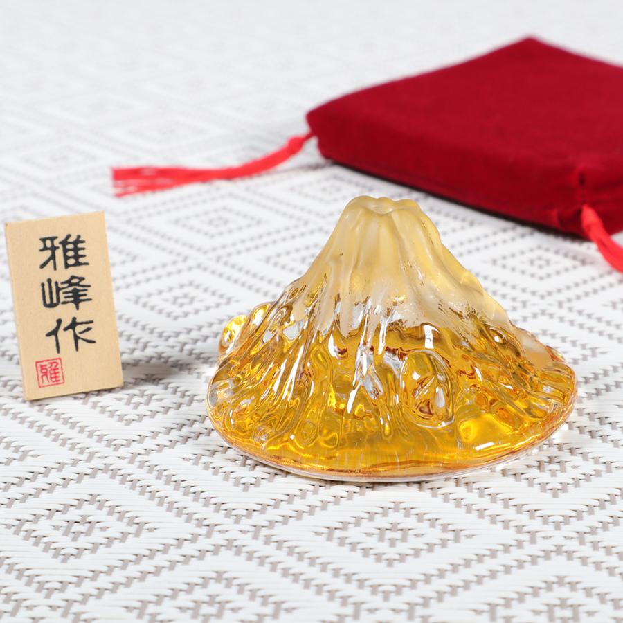 ガラス 置物 日本一/ ビードロ富士山 /飾り 縁起物 正月 年始 通年