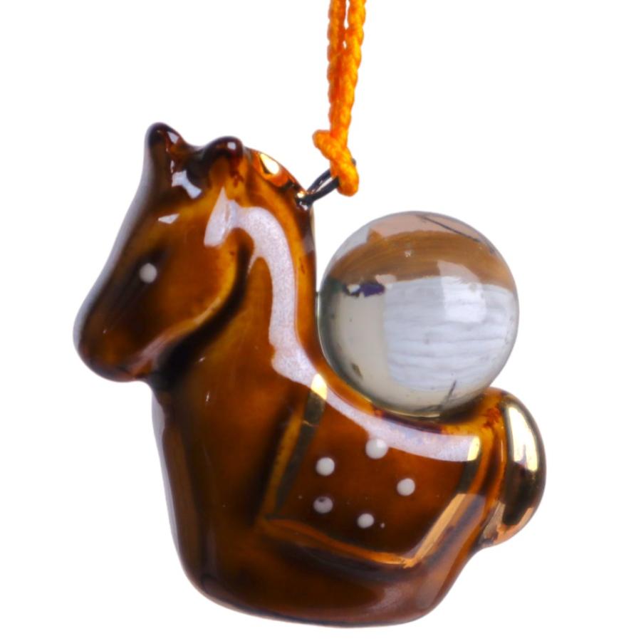 干支 十二支 ストラップ/ 玉持ち十二支根付(午) /家庭用 贈り物