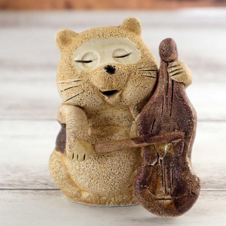 たぬき 置物 セット 音楽隊 人形師の手造り置物 大島寛作/ たぬき