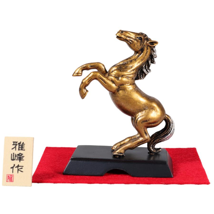 干支 午 置物 馬 うま 2026年/ 開運サラブレット（金跳ね馬） /粗品