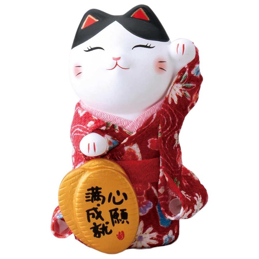 開運 招福 縁起物 おもてなし 商売繁盛 家庭円満/ 着物小判招き猫