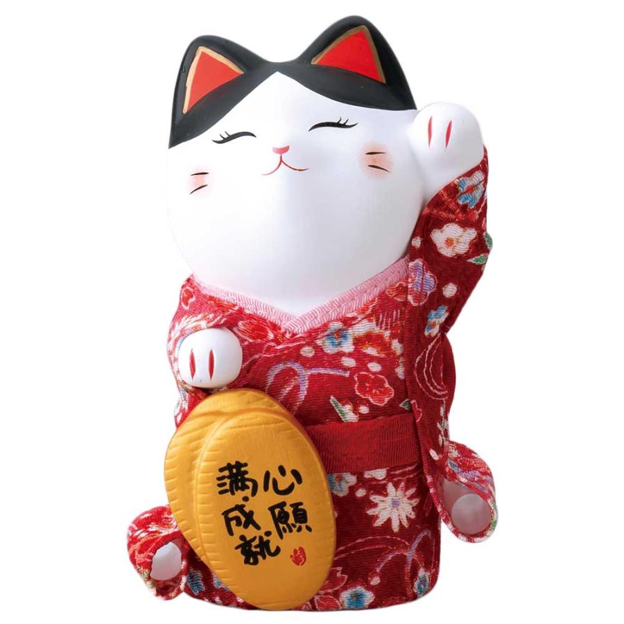開運 招福 縁起物 おもてなし 商売繁盛 家庭円満/ 着物小判招き猫