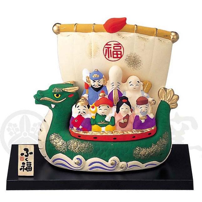 七福神 招福 開運 縁起/ 錦彩七福神宝船 /インテリア 置物 七福神 招福 開運 縁起/ 錦彩七福神宝船 /インテリア 置物