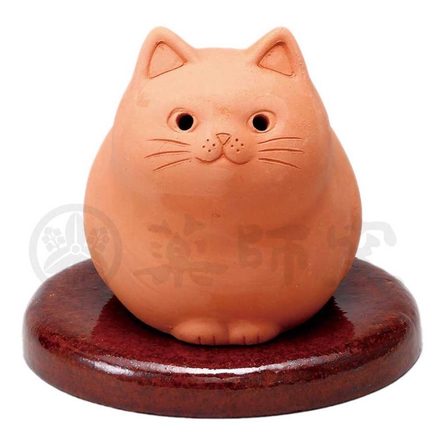 ダックのネコ香炉 茶道具 香道具 工芸品 美術品 置物 ダックのネコ香炉