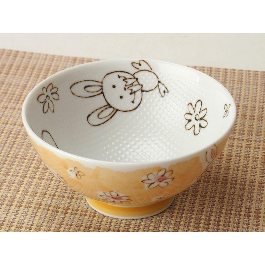 うさぎの絵柄 平茶碗 約12cm　絵唐津平茶碗　骨董品 ごはんがつきにくい茶碗 うさぎ茶碗 小平 /和食器 ポイント消化 : 美濃