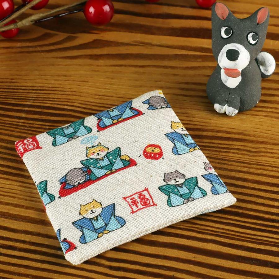 座布団 ディスプレイ用 ミニチュア/ 人形用ミニ座布団 （かみしも柴犬