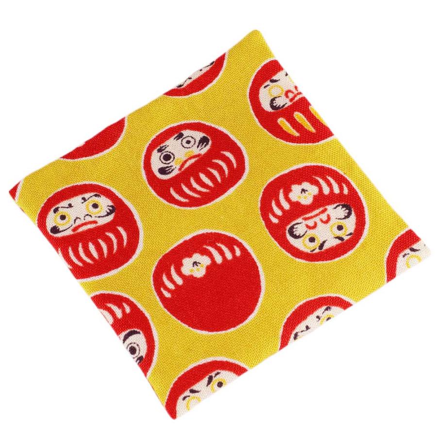 座布団 ディスプレイ用 ミニチュア/ 人形用ミニ座布団 （赤だるま・黄
