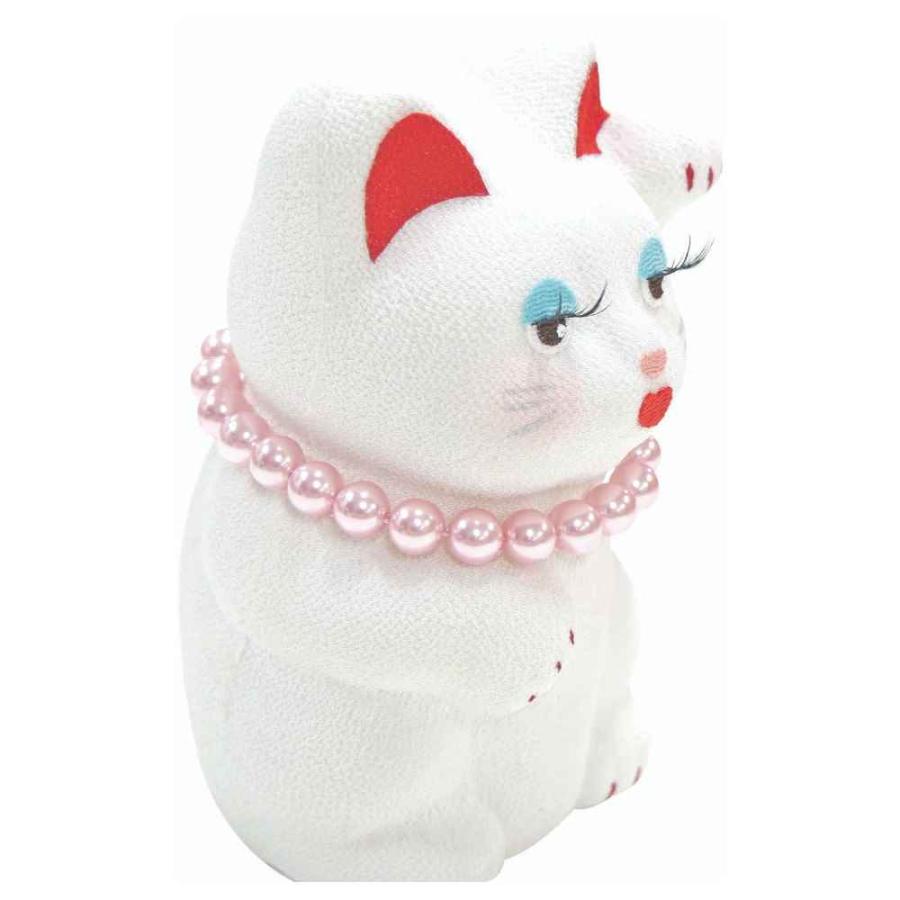 招き猫 置物 小さい つけまつげ お化粧/ まつげのニャン お洒落招き猫