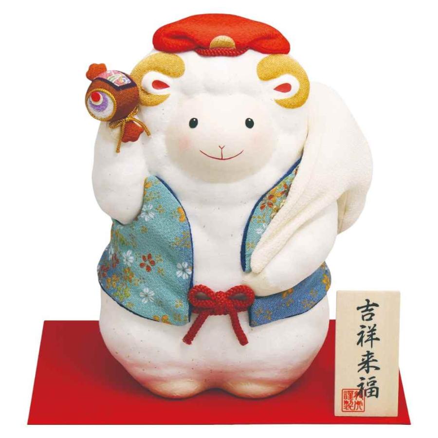 干支 未 羊 ひつじ 2027年 置物/ ちぎり和紙 大黒未（特大） /粗品