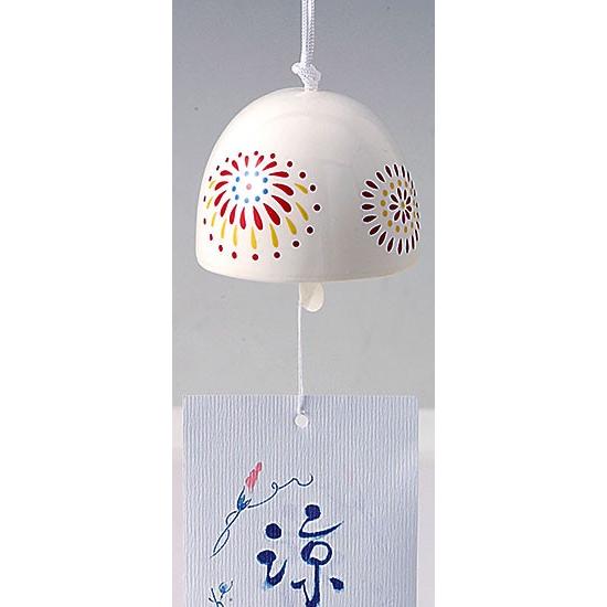 限定品 風鈴 陶器 丸風鈴 花火 夏のインテリア 涼風 クールビズ ポイント消化 人気商品
