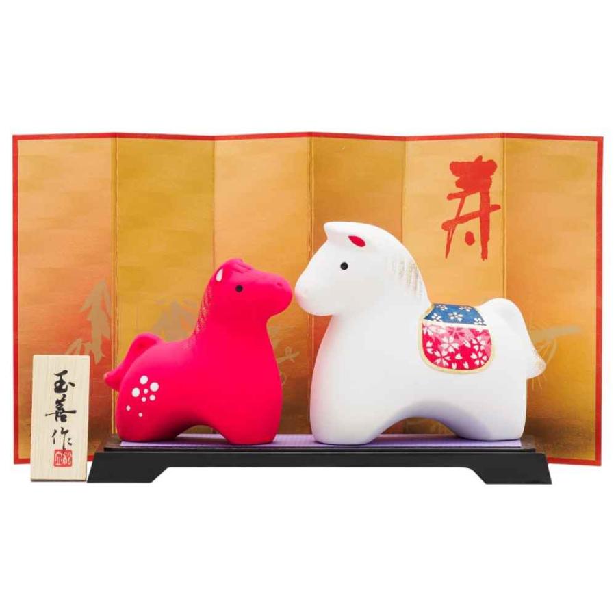 干支 午 置物 馬 うま 2026年/ 紅白（小） /粗品 販促 景品 縁起 町内