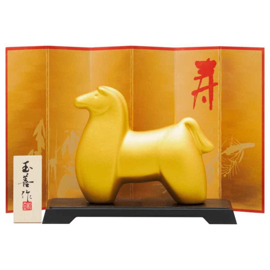 干支 午 置物 馬 うま 2026年/ パール金（小） /粗品 販促 景品