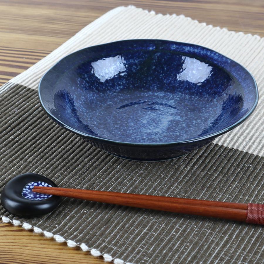 小鉢 取分け鉢 浅鉢/ 窯変紺クラフト型5.0浅鉢 16.6cm /一品料理 業務