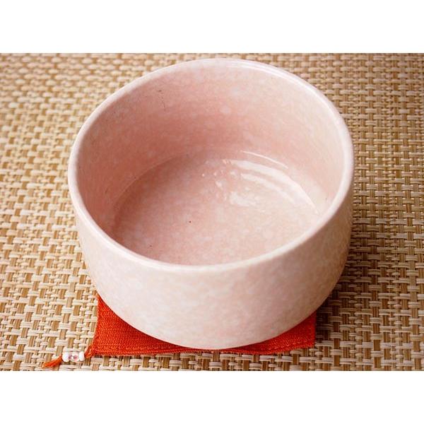 食器 抹茶碗/ 花詞白吹桃抹茶碗 /業務用 日常使い用 家庭用 練習用