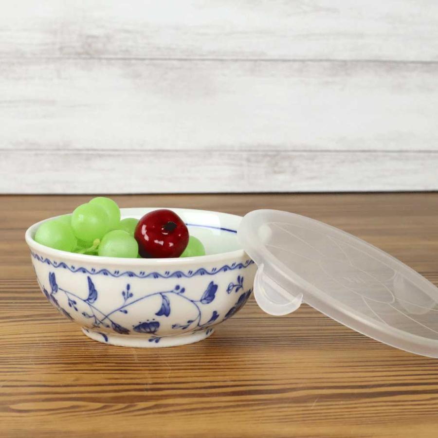 レンジパック 食器 蓋付き フタ付き 小鉢 ボウル/ ノンラップ中鉢 染付