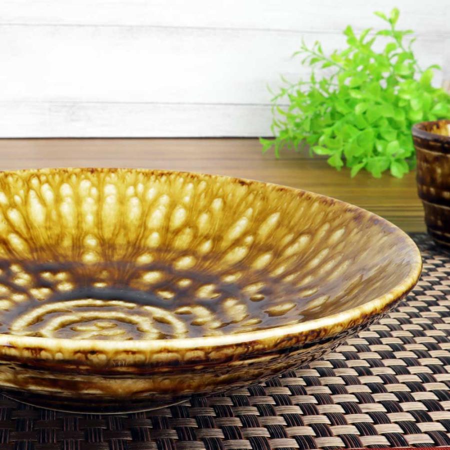 食器 大皿 麺皿/ 黄イラボ6.8麺皿 /メインディッシュ 和風パスタ