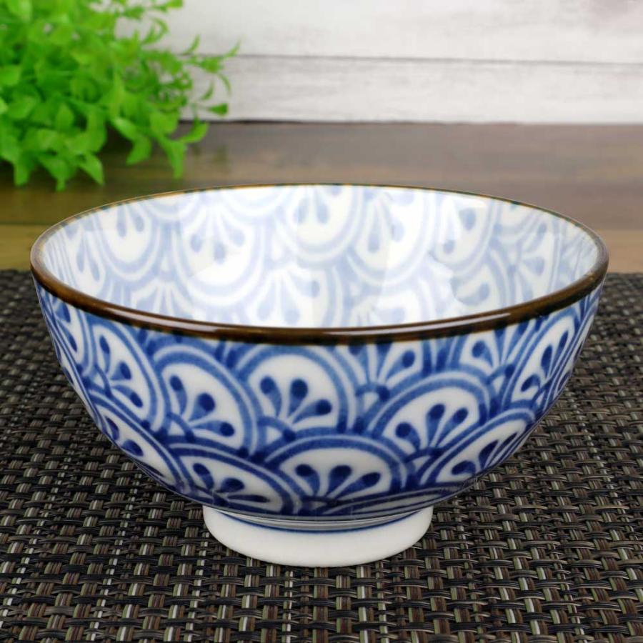 青い絵柄の茶碗9個セット 共箱付】青茶碗 (SOY-441) 作家「山田想」