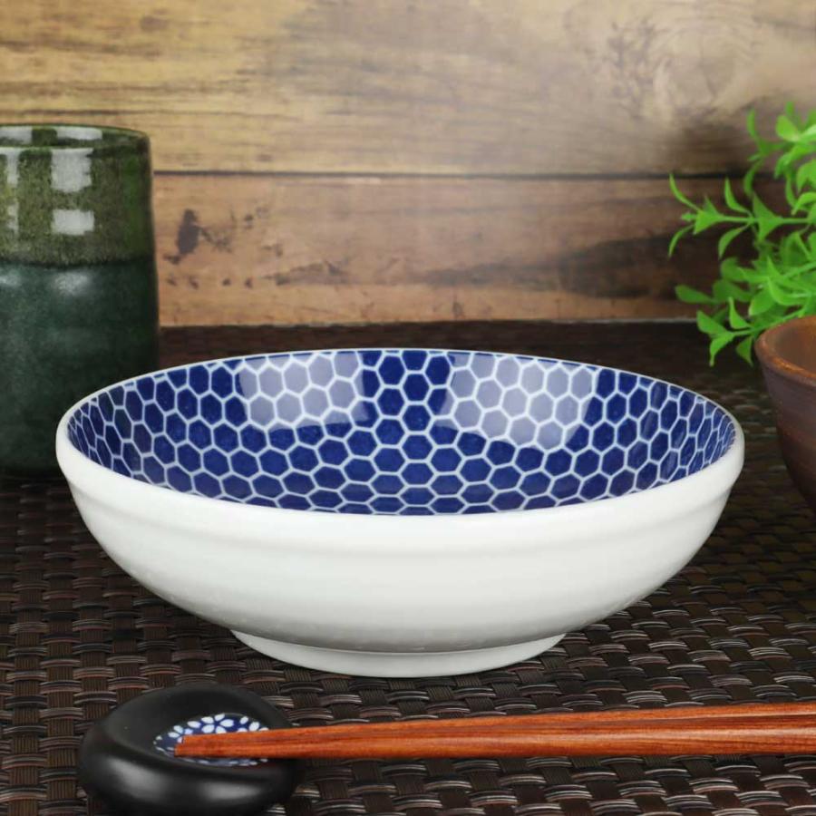 食器 中鉢 浅鉢/ 亀甲5.0浅鉢 /おかず鉢 副菜 和え物 サラダ 漬物 煮物