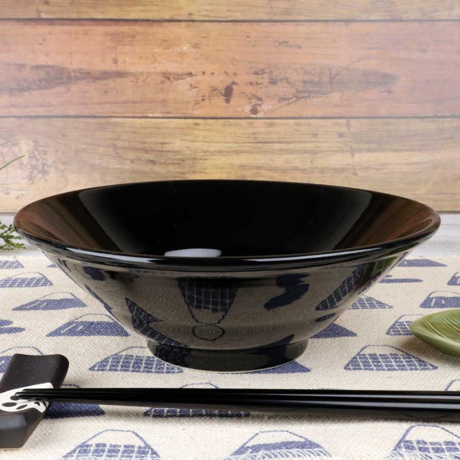丼　器　鉢　麺　うどん　蕎麦　ラーメン　飲食店　食器 どんぶり 鉢 食器/ 輪二重20cm丼 ブラック /そば丼 蕎麦丼 ラーメン