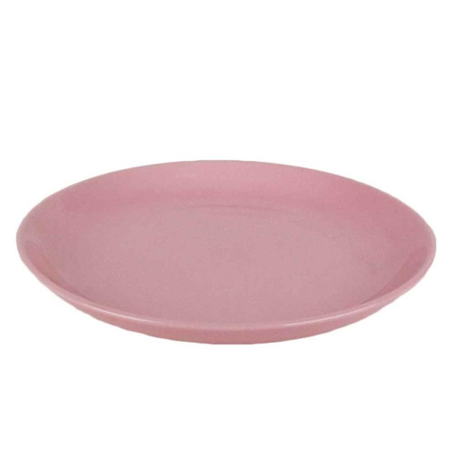 中皿 おかず皿 ケーキ皿/ パステルカラー 19cm丸プレート＜ピンク