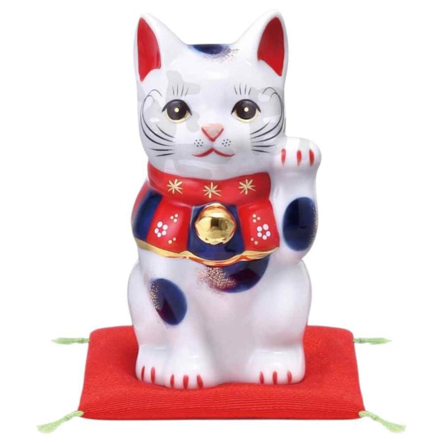 招き猫 置物 ミニ 開運 金運 商売繁盛 縁起物 小さい 和雑貨/ 染錦